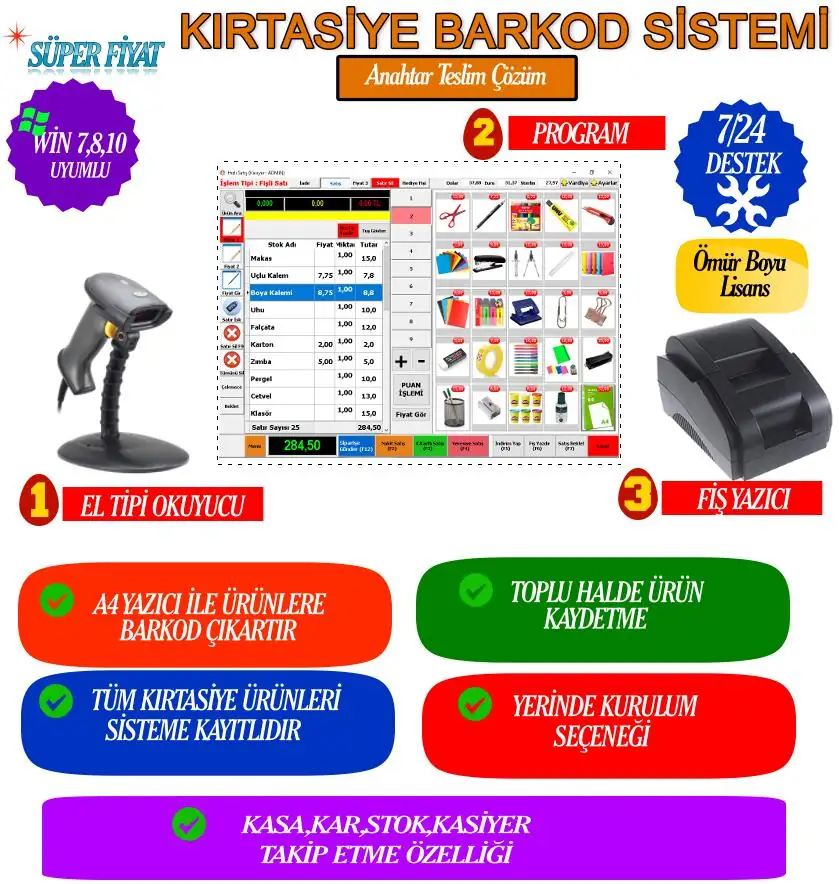Krtasiye Barkod Sistemi Set